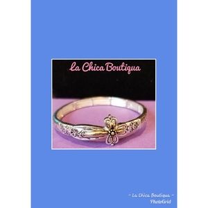 Silver/Gold Cross Serenity Prayer Stretch Bracelet